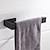 billige Badeværelsestilbehørssæt-badeværelsestilbehør toiletpapirholder / morgenkåbekrog og badeværelse enkelt håndklædestang nyt design rustfrit stål vægmonteret mat sort