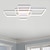 cheap Dimmable Ceiling Lights-104cm LED 3-Light Linear Flush Mount Light Aluminum Geometric Modeling Pattern 70W Painted Finishes Dimmable With Remote Control Warm White Cold White Modern Simple