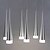 preiswerte Insellichter-3-Licht 25cm(10) LED Kegel Pendelleuchte Acryl Kücheninsel Bar Beleuchtung 15W Mini Hängeleuchte Silber Chrom gebürstet mit rundem Chassis