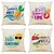 cheap Throw Pillows &amp; Covers-Set of 4 Symphony Animal  Linen Square Decorative Throw Pillow Cases Sofa Cushion Covers 18x18