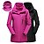 cheap Softshell, Fleece &amp; Hiking Jackets-Women&#039;s Hoodie Jacket Hiking Jacket Hiking 3-in-1 Jackets Fleece Winter Outdoor Solid Color Thermal Warm Windproof Breathable 3-in-1 Jacket Top Single Slider Ski / Snowboard Climbing Camping / Hiking