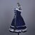 billiga Lolitaklänningar-Prinsessa Gothic Lolita semester klänning Klänningar Dam Flickor Sammet Chiffong Japanska Cosplay-kostymer Ensfärgat Knälång / Gotisk Lolita / Underkjol