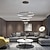 cheap Pendant Lights-3-Light 80/60/40/20 cm LED Pendant Light Metal Acrylic Ring Circle Design Painted Finishes 90W/113W 3-Rings 4-Rings Dimmable with Remote Control