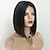 ieftine Peruci Calitative-peruci negre pentru femei perucă sintetică perucă dreaptă perucă din mijloc scurt păr sintetic negru 14 inci clasic pentru femei rafinat comod negru