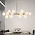 cheap Pallonmallinen muotoilu-16 Bulbs 90cm(35.4&quot;) LED Gold Pendant Light Metal Glass Sputnik Electroplated 3.9&quot; Lampshades Molecular Nordic Chandelier for Home Bedroom Kitchen