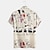 זול חולצות גרפיות לגברים-חולצת גברים גרפית שרוולים קצרים צווארון כפתור למטה בז &#039;יומי סוף שבוע חולצות בכושר רגיל בסיסי