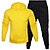 cheap Tracksuits-Men&#039;s Women&#039;s Tracksuit Sweatsuit 2 Piece Casual Long Sleeve Thermal Warm Breathable Moisture Wicking Fitness Gym Workout Running Sportswear Activewear Solid Colored Light Yellow Neon Orange Black