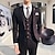 cheap Suits-Men&#039;s Wedding Party / Evening Suits Notch Standard Fit Single Breasted One-button Straight Flapped Stripes Polyester