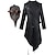 cheap Historical &amp; Vintage Costumes-Plague Doctor Retro Vintage Punk &amp; Gothic Steampunk 17th Century Coat Masquerade Tuxedo Trench Coat Men&#039;s Costume Black / Coffee / 1# / 2# Vintage Cosplay Party Halloween Long Sleeve