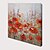 cheap Oil Paintings-Oil Painting Hand Painted Square Abstract Floral / Botanical Modern Rolled Canvas (No Frame)