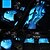 abordables Lumières d&#039;ambiance intérieures-Bande lumineuse LED RGB pour intérieur de voiture, 4 pièces, lumière décorative avec musique, son, télécommande, lampes d&#039;ambiance sous le tableau de bord, lampe au pied, prise usb/chargeur de