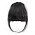 cheap Clip in Hair Extensions-Clip in Bangs - 100% Human Hair Wispy Bangs Clip in Hair Extensions, Black Air Bangs Fringe with Temples Hairpieces for Women Curved Bangs for Daily Wear