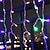 abordables Tiras de Luces LED-luces de cadena led 6mx3m 600led 3mx3m 300led 4m 96led caída de luz de guirnalda de navidad cortina led luces de cadena de carámbano jardín centro comercial aleros casa decoración navideña luces de ha