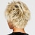 abordables perruque plus âgée-perruque synthétique bouclée perruque de coupe de cheveux en couches blonde courte brun clair brun foncé argent gris brun blond cheveux synthétiques design à la mode des femmes surligné / balayage