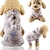 baratos Macacão-pijamas de pelúcia para cachorro para clima frio roupas de 4 patas para cachorro gato filhote de cachorro elástico gatinho macacão com botões quente macio pet macacão casaco de inverno