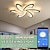 זול אורות תקרה ניתנים לעמעום-תאורת led מודרנית שחור לבן אקריליק 3 6 12 ראשים שלט אפליקציה עם שלט לפינת אוכל משרדי סלון 220-240v עיצוב פרחים ניתן לעמעום רק עם שלט