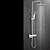 levne Venkovní sprchové baterie-sprchová baterie, systém dešťové sprchové hlavice / sada termostatických směšovacích ventilů - součástí dodávky je ruční sprcha výsuvná dešťová sprcha moderní galvanicky pokovený vnější keramický