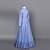 cheap Historical &amp; Vintage Costumes-Duchess Victorian 1910s Edwardian Vacation Dress Dress Party Costume Prom Dress Women&#039;s Feather Costume Blue Vintage Cosplay Daily Wear Long Sleeve Floor Length Ball Gown Plus Size / Blouses