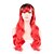 baratos Peruca para Fantasia-peruca gótica peruca sintética ondulada ondulada com franja peruca cabelo sintético longo vermelho feminino parte lateral vermelha