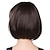 cheap Synthetic Trendy Wigs-Straight Bob Neat Bang Machine Made Wig Short Photo Color Synthetic Hair Women&#039;s Dark Brown
