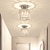 Недорогие Потолочные светильники-Круглый квадратный хрустальный потолочный светильник 14 см, светодиодная люстра, светильник для коридора, золотой, черный, серебристый, светильники для скрытого монтажа, металлический гальванический современный подарок в скандинавском стиле для друзей сем