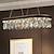 voordelige Unieke kroonluchters-80 cm kristallen kroonluchter hanglamp goud zwart eiland licht metaal geschilderd afwerking modern 110-120v 220-240v