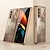 abordables Carcasas Samsung-teléfono Funda Para Samsung galaxia Z Fold 5 Z Fold 4 Z Fold 3 Z Fold 2 Funda Trasera Cromado De un solo lado Anti-Arañazos Líneas / Olas Mármol Vidrio Templado