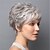 cheap Older Wigs-Synthetic Wig Curly Pixie Cut Wig Short Dark Brown Silver Synthetic Hair Women&#039;s Fashionable Design Cool Exquisite Silver Dark Brown