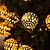 olcso LED szalagfények-DIY kültéri karácsonyi fények vízálló aa elem doboz húros fények fém marokkói világítás 30-50 led dísz led szezonális kötél lámpák kerti esküvői party beltéri karácsonyra