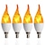 billige LED-stearinlys-4 stk e14 3w brand flamme pærer 3 mode kandelabre varm hvid lysekrone stearinlys til halloween julefest dekorationer c35 c35l 85-265v