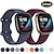 cheap Fitbit Watch Bands-2 Pack Smart Watch Band Compatible with Fitbit Versa 4 Sense 2 Versa 3 Sense Soft Silicone Smartwatch Strap Waterproof Adjustable Breathable Sport Band Replacement  Wristband