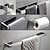 abordables Sets de accesorios de Baño-El juego de accesorios de hardware para baño incluye gancho para bata, toallero, toallero, soporte para papel higiénico, autoadhesivo de acero inoxidable cepillado plateado.