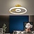 tanie Ściemnialne lampy sufitowe-1 głowica / 2 głowice Lampa sufitowa LED Okrągły kształt Nordic Nowoczesny Prosty Złoty Czarny Sypialnia Salon Biuro