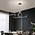 cheap Island Lights-90 cm LED Pendant Light Nordic Island Style Extremely Simple Modern Gold Black Atmosphere Personality Dining Table Long Bar Taipei European Office Restaurant