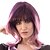 cheap Synthetic Trendy Wigs-Synthetic Wig Curly With Bangs Wig Short Brown Purple Synthetic Hair Women&#039;s Fashionable Design Ombre Hair Exquisite Brown Purple