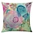 cheap Floral &amp; Plants Style-Set of 4 Colorful Sea World Square Decorative Throw Pillow Cases Sofa Cushion Covers Faux Linen Cushion for Sofa Couch Bed Chair