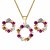 cheap Jewelry Sets-Women&#039;s Jewelry Set Geometrical Flower Fashion Gold Plated Earrings Jewelry Rainbow For Christmas Wedding Halloween Party Evening Gift 1 set