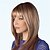 cheap Synthetic Trendy Wigs-Synthetic Wig Straight With Bangs Wig Blonde Medium Length Dark Brown Blonde Synthetic Hair Women&#039;s Fashionable Design Exquisite Blonde Dark Brown