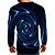 economico T-shirt e canotte da uomo-Per uomo maglietta Stampa 3D Pop art 3D Plus Size Rotonda Giornaliero Per eventi Stampa Manica lunga Top Elegante Esagerato Blu Blu scuro Azzurro