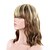 voordelige Synthetische trendy pruiken-wijn pruiken voor vrouwen synthetische pruik krullend met pony pruik bruin/auburn/natuurlijk zwart kerstfeest pruiken