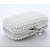 cheap Clutches &amp; Evening Bags-Women&#039;s Clutch Bags for Evening Bridal Wedding Party with Pearls in Pearl White Pink