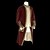 halpa الأزياء التنكرية التاريخية والقديمة-Prince Aristocrat Outlander Retro Vintage Medieval Coat Masquerade Men&#039;s Costume Red / Blue Vintage Cosplay Party Halloween Long Sleeve