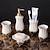cheap Bathroom Accesscories Set-Bathroom Accessories Set 5 Piece Ceramic Complete Bathroom Set for Bath Decor Includes Toothbrush Holder Soap Dispenser Soap Dish 2 Mouthwash Cup Gift for Family