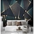 preiswerte Geometrische &amp; Streifen Wallpaper-wandbild tapete wandaufkleber druck gold abstrakt leinwand wohnkultur schälen und kleben abnehmbar