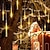 billiga LED-ljusslingor-fallande regnbelysning meteorregnljus julbelysning 50cm 8 rör 240leds fallande regndroppe istapp strängljus för julgranar halloween dekoration semester bröllop