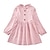 お買い得  ドレス-子供 女の子 ドレス フラワー 膝丈 ドレス プリント コットン 長袖 かわいいスタイル ドレス ピンク イエロー