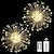 tanie Łańcuchy świetlne baterii-Zewnętrzne wodoodporne światła fajerwerków 180 led starburst drut miedziany twinkle lights 8 trybów wróżki ze zdalnymi lampkami wiszącymi na wesele patio sypialnia dekoracja ogrodowa