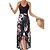 Χαμηλού Κόστους Print Φορέματα-maxi φορέματα για γυναίκες καλοκαίρι, γυναικεία λαιμόκοψη αμάνικο καλοκαιρινό ασυμμετρικό μοτίβο floral maxi φορέματα