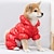 cheap Dog Clothes-Winter Dog Coat Waterproof Windproof Dog Snowsuit Warm Fleece Padded Winter Pet Clothes For Chihuahua Poodles French Bulldog Pomeranian Small Dogs (red)