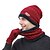 cheap Climbing Gloves-Winter Beanie Hat Scarf Gloves Set for Men and Women, Beanie Gloves Neck Warmer Set with Warm Knit Fleece Lined Skull Cap Beanie Solid Color Woolen Cloth Black Burgundy Grey for camping hiking Ski